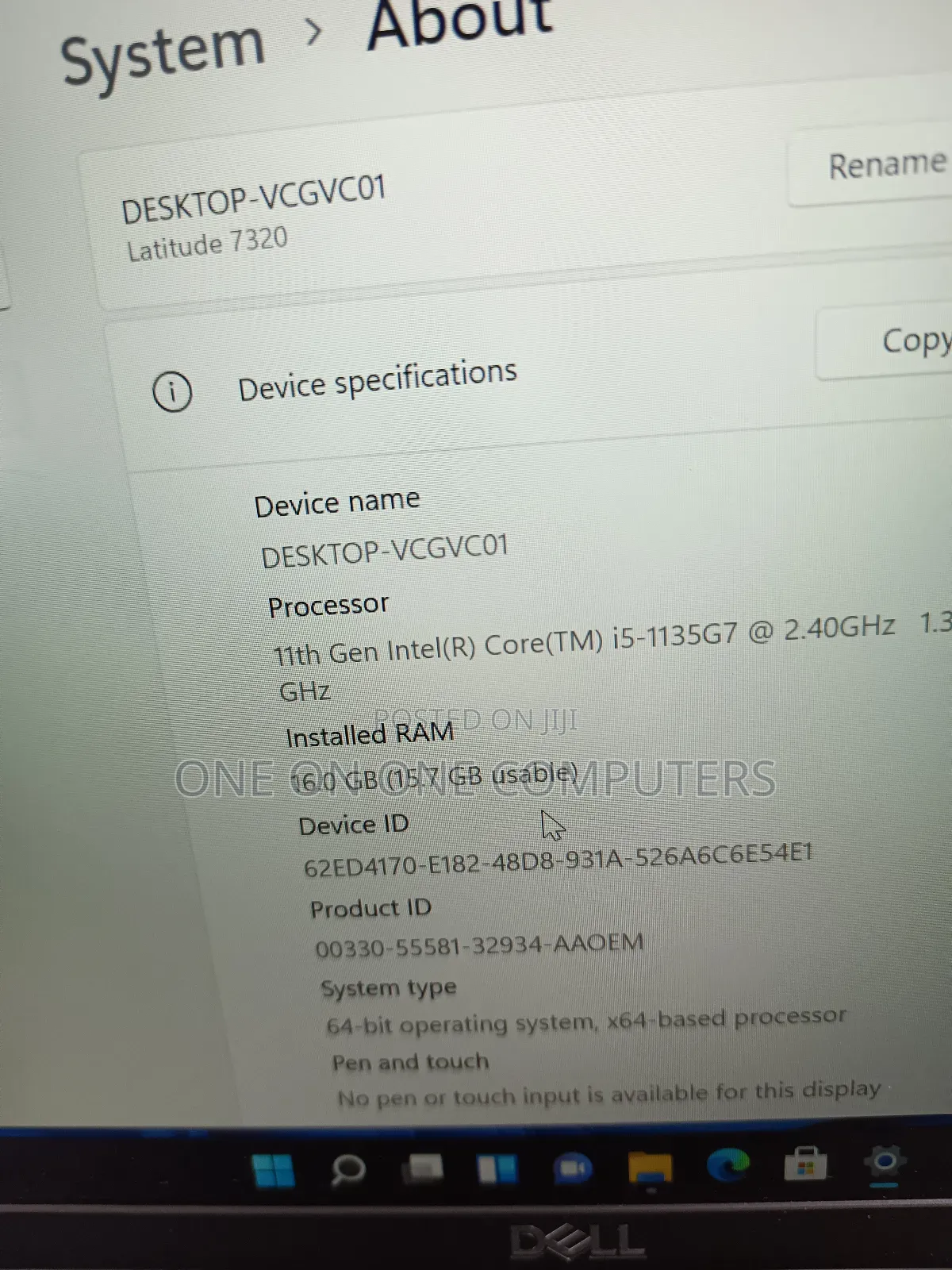 Laptop Dell Latitude 7320 16GB Intel Core I5 SSD 16 GB