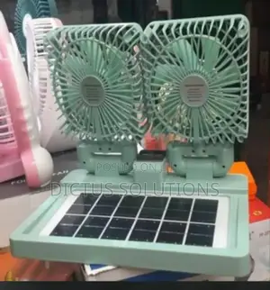 2 in 1 Rechargeable and Solar Fan With Panel