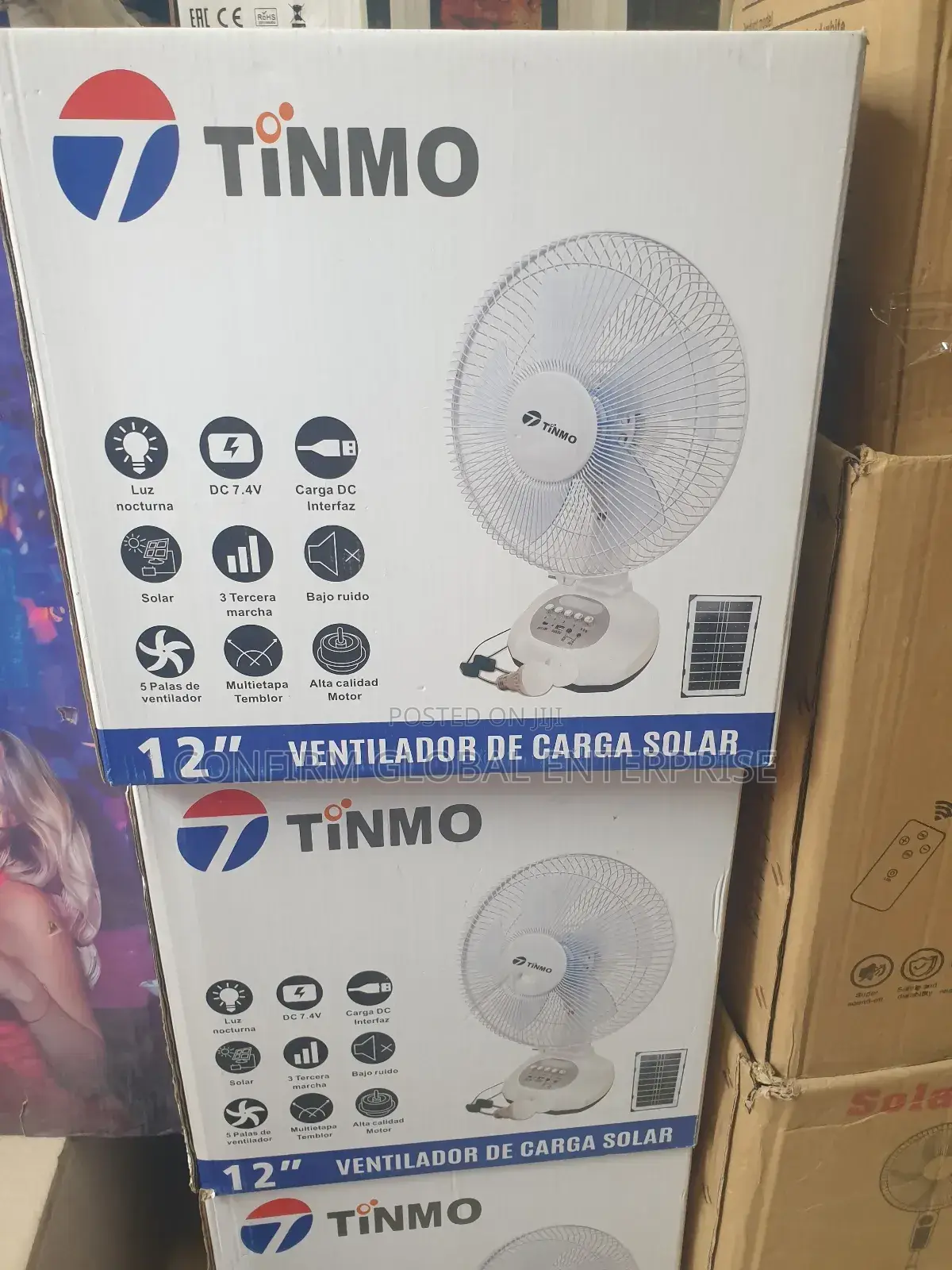 12" Solar Table Fan