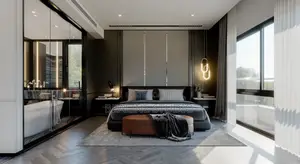 Bedroom and Bathroom Interior