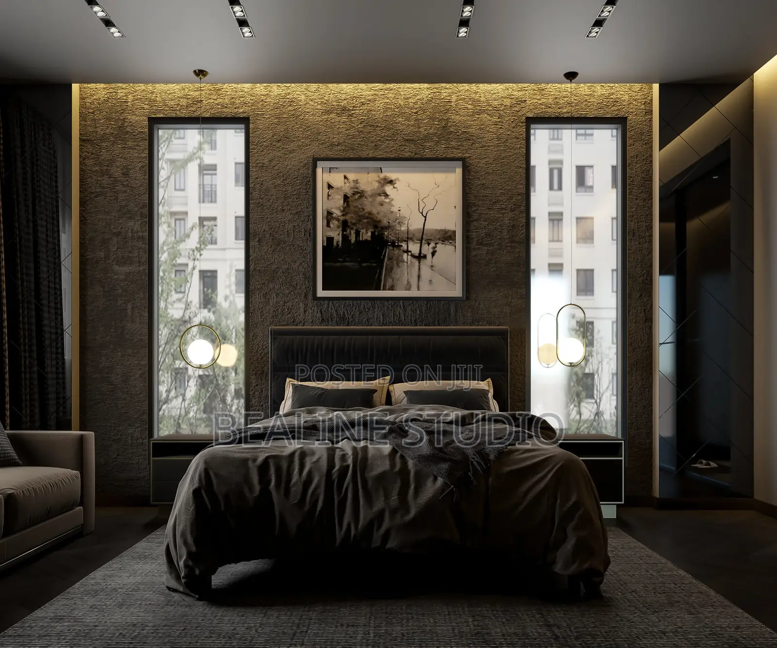 Bedroom and Bathroom Interior