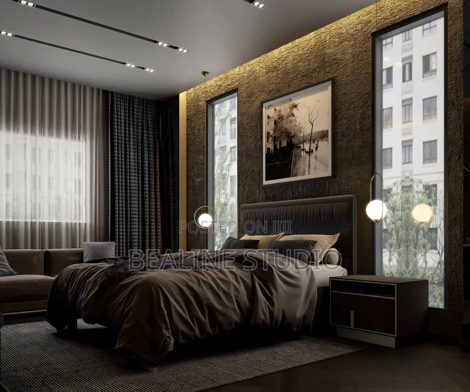 Bedroom and Bathroom Interior