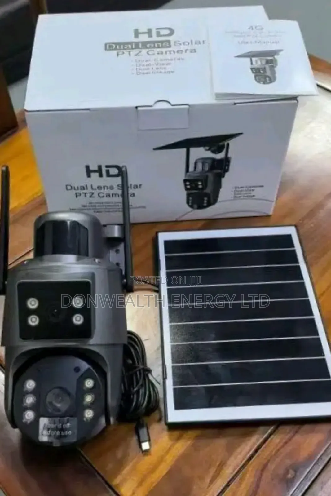 Dual Lens Solar PTZ Interigent Solar Outdoor Camera