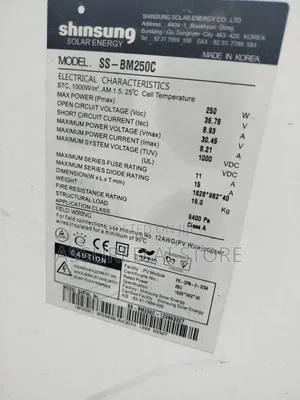 Solar 250watt Mono Tokunbo Solar Panel