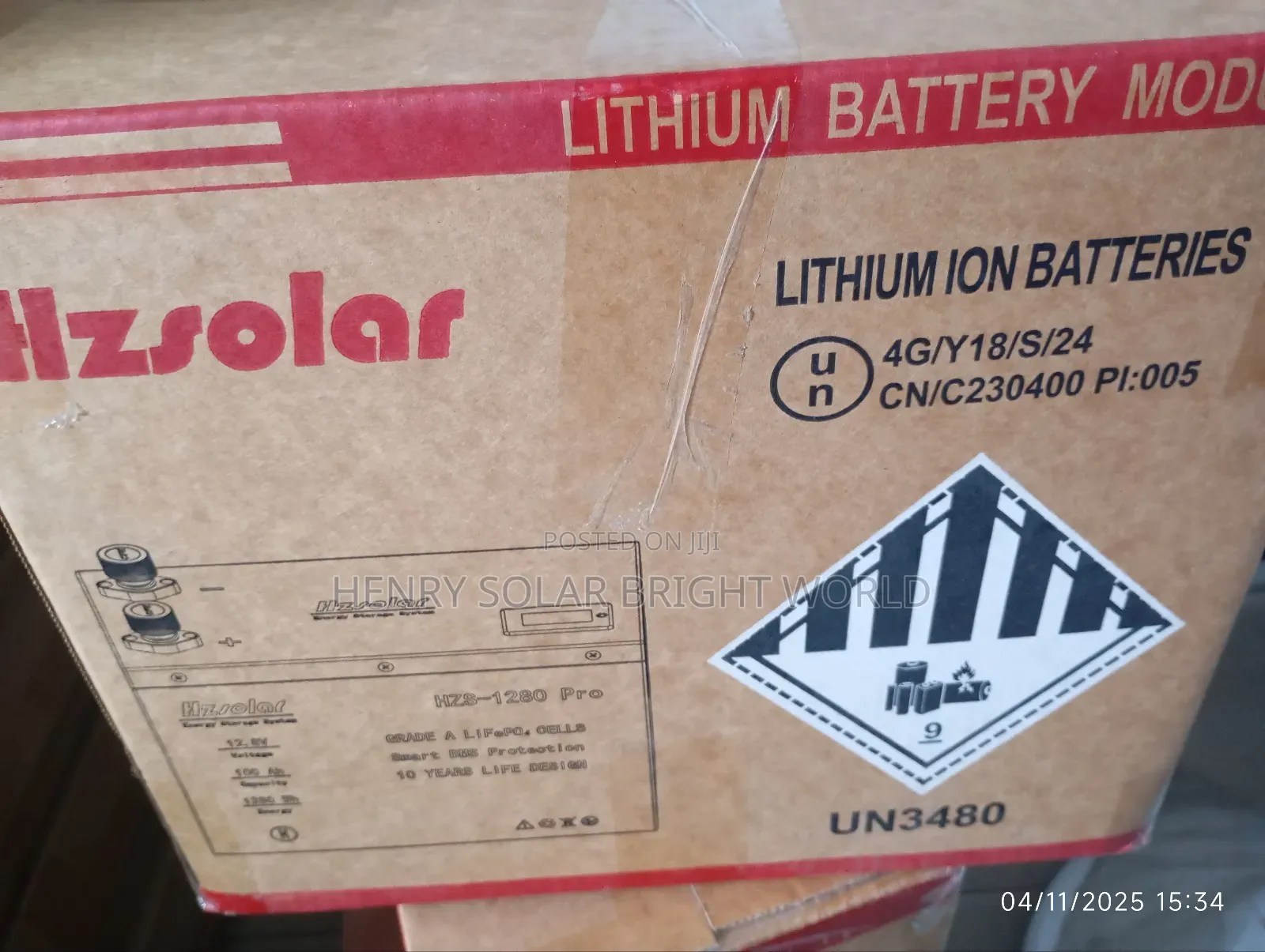 Hzsolar 12.8v 100ah Lithium Battery