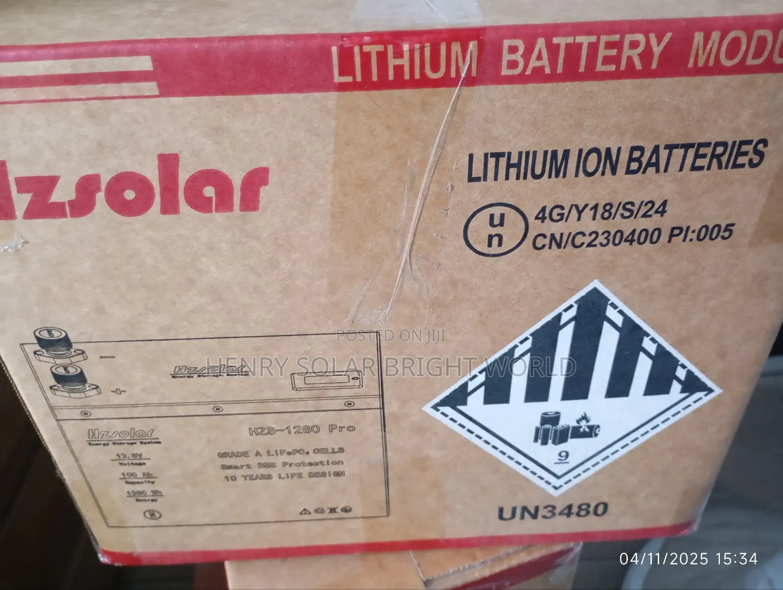 Hzsolar 12.8v 100ah Lithium Battery