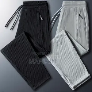 Ribbed Lounge Pants – Black Grey Options