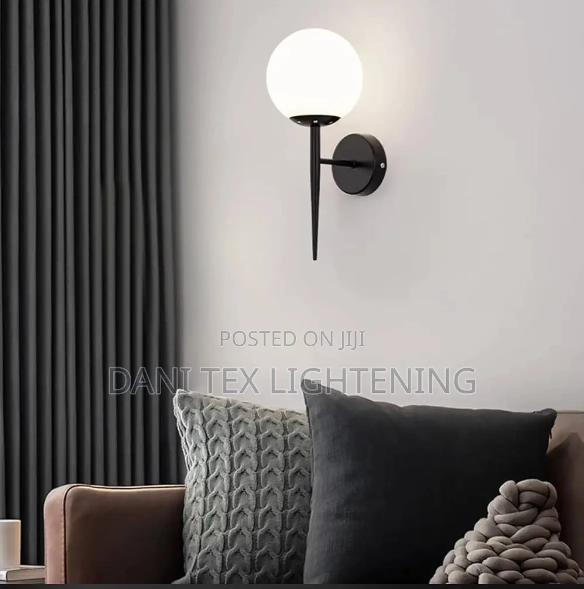 Creative Led Glass Spherical Wall Lamp Simple E27 Bedroom