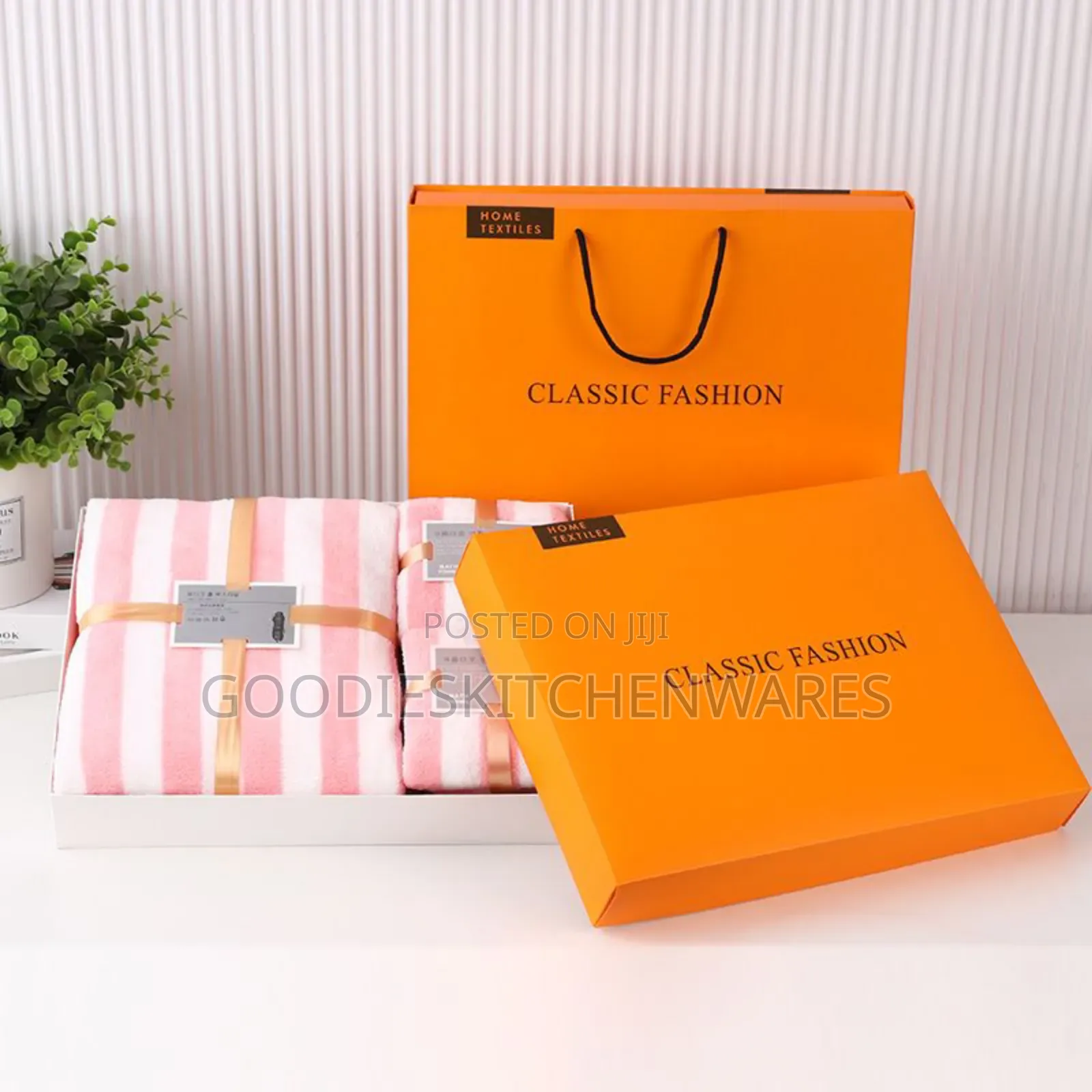 3 in 1 Towel Stripe With Gift Box