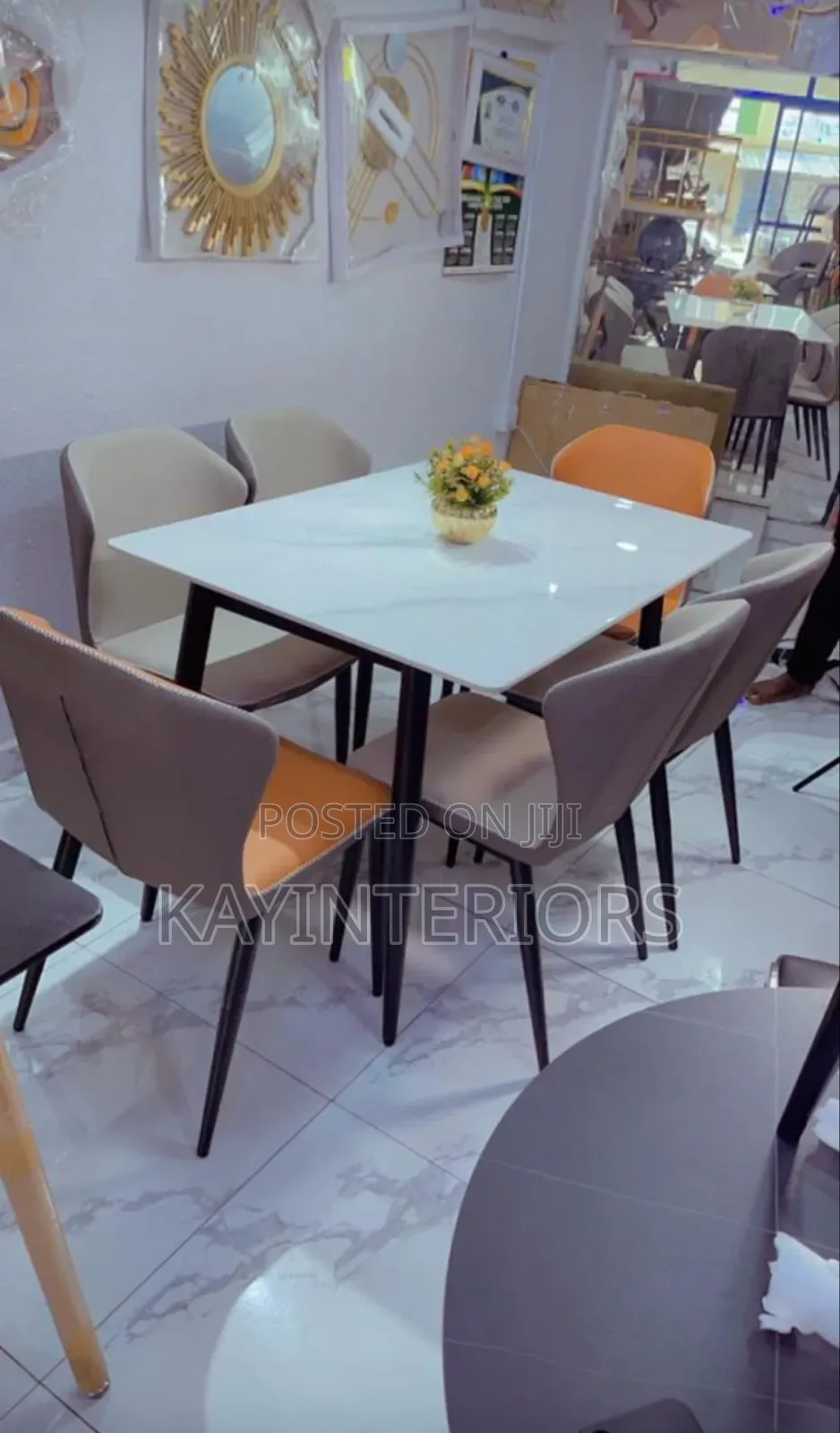 6 Seater Marble Dining Table