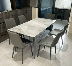 Unique 6 Seaters Dinning With Marble