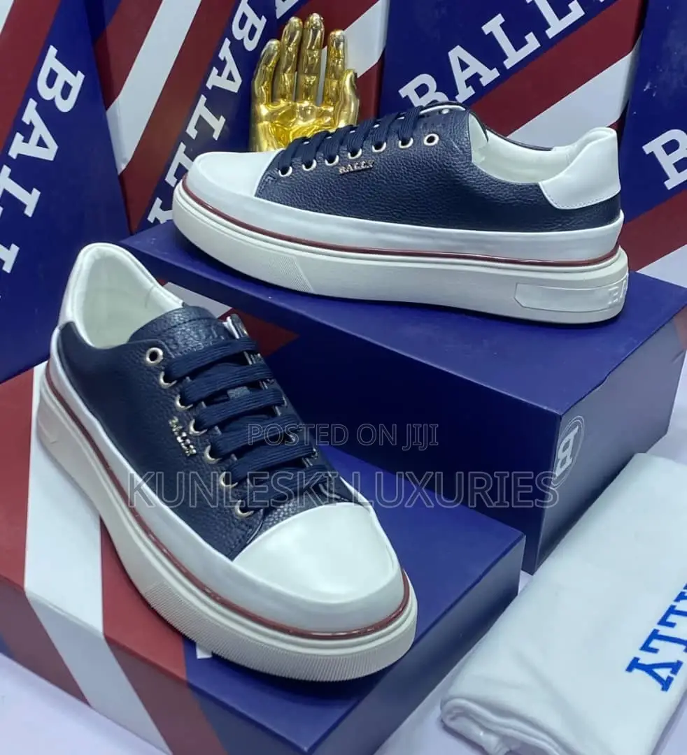 Original Bally Men Leather Sneakers