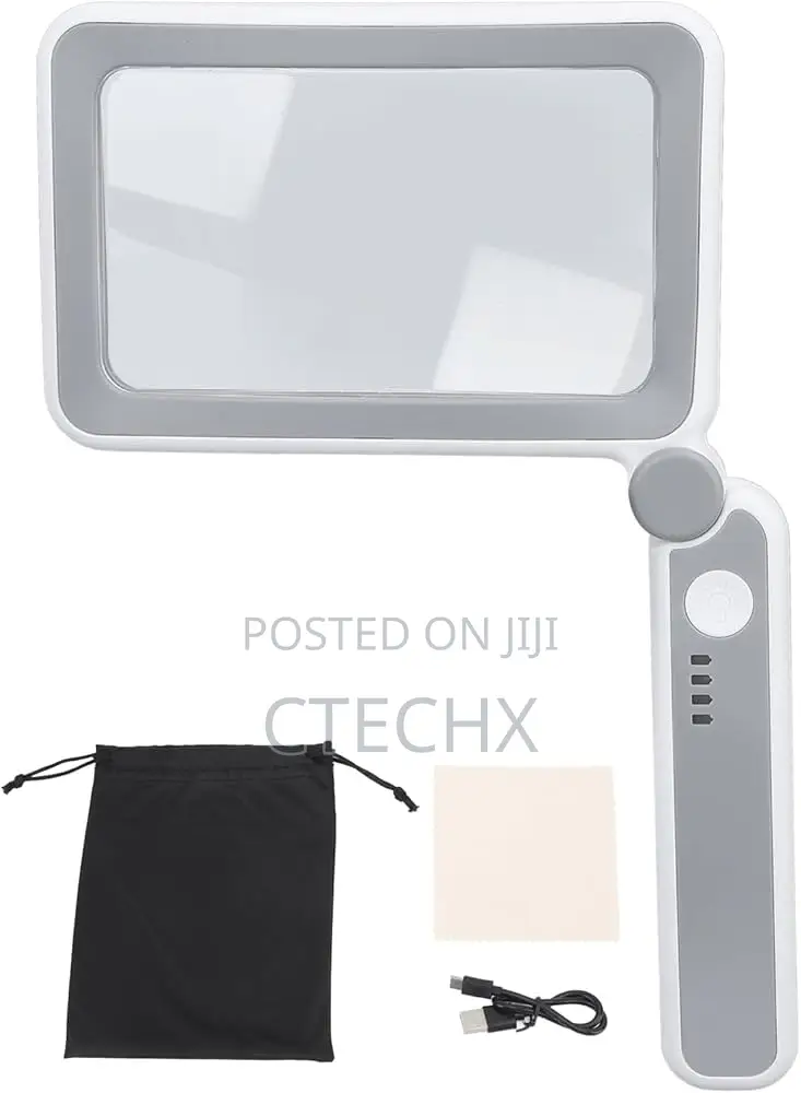 30x Foldable Magnifying Glass With Led Light