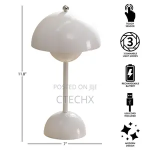 Flowerpot Mushroom Led Table Rechargeable Lamps