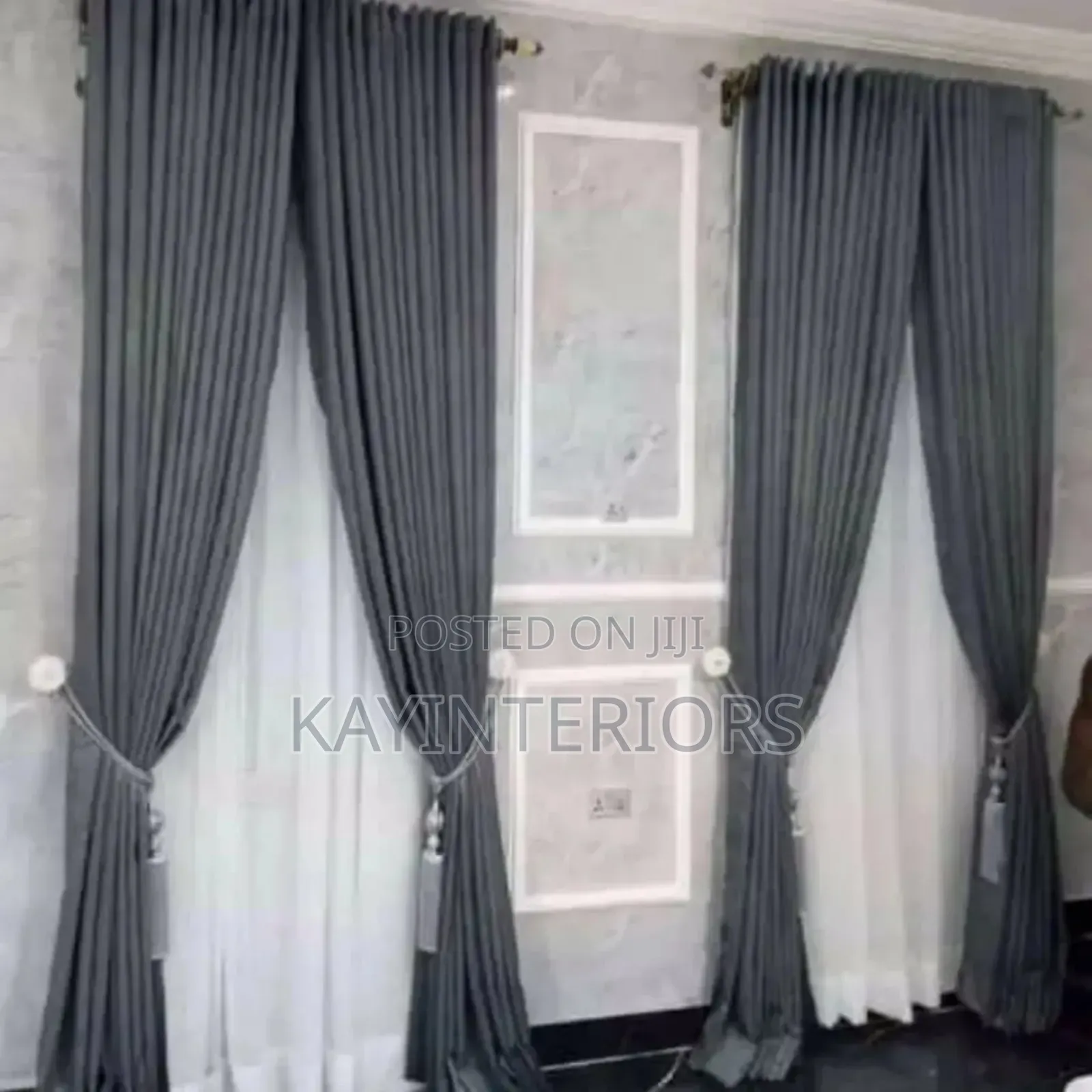 Gray Turkish Designs Curtains