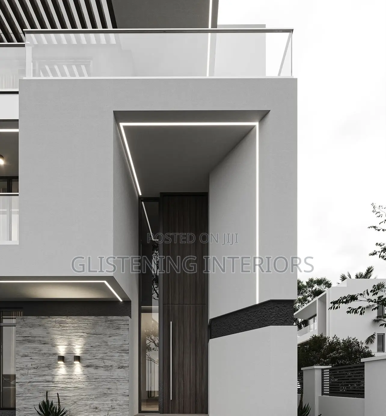 Balcony Luxury Handrail With A 10mm Plain Glass