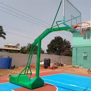Olympic Basketball Stand Fiberglass Basketball Backboard
