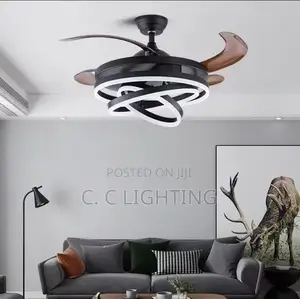 New Living Room Invisible Nordic Ceiling Fan Light