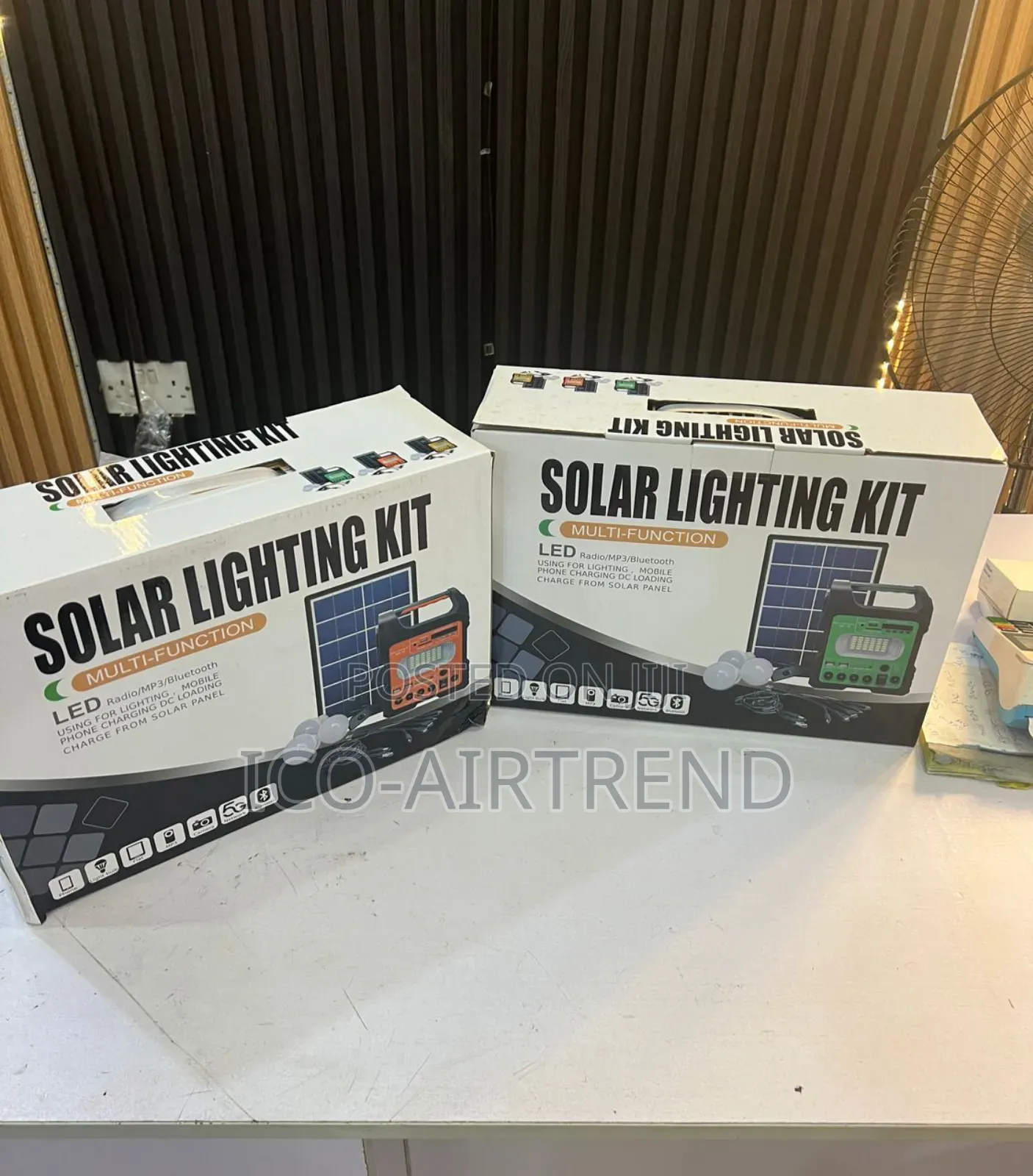 Solar Power System Panel Power: 6w, 7500mah Battery, 3 Bulbs