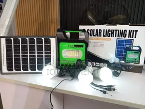 Solar Power System Panel Power: 6w, 7500mah Battery, 3 Bulbs