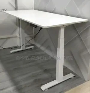 Electric Adjustable Office Table White
