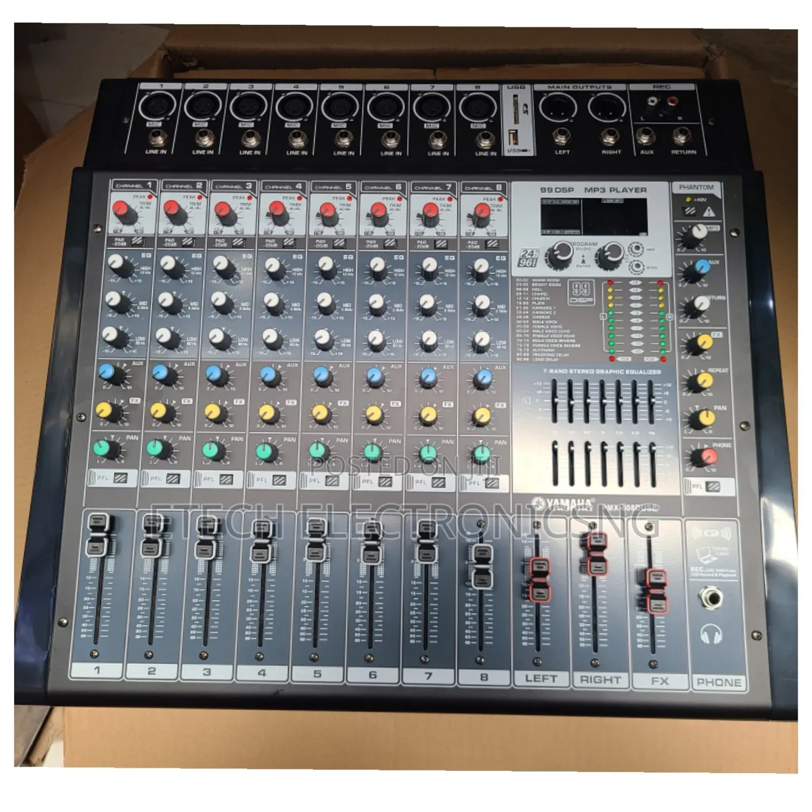 Yamaha 8 Channels Powered Mixer With Bluetooth and Usb