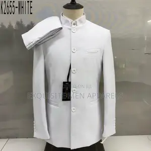 High End Turkish Made Maligan Bishop Neck Safari Men’S Suit