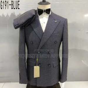 Latest Turkish 2pcs Double Breasted Smart Men’S Suit