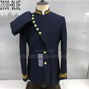 Designer 6 Button Quality Bishop Collar Safari Men’S Suit