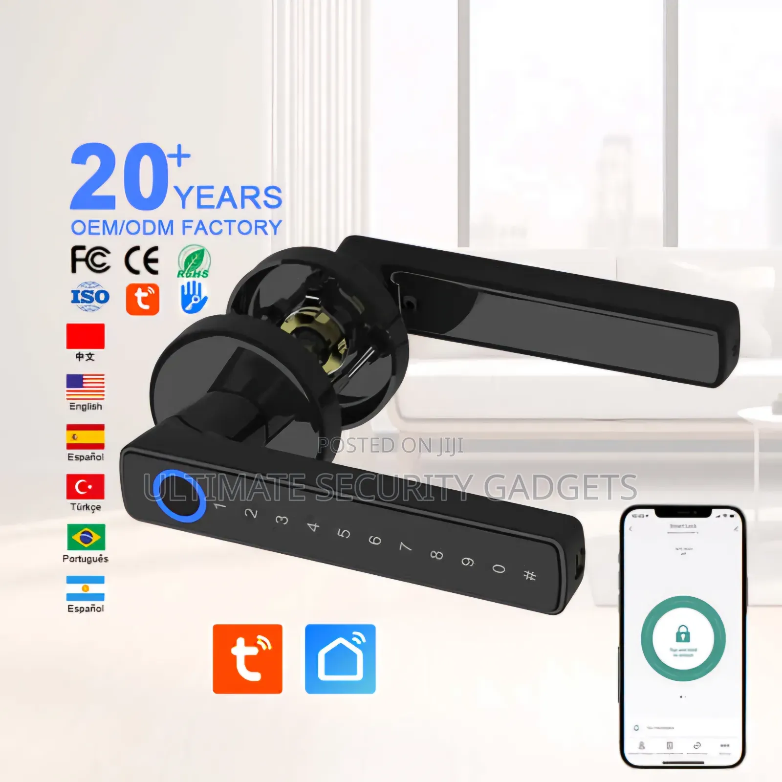 Tuya Smart Wi-Fi Intelligent Mini Handle Door Lock