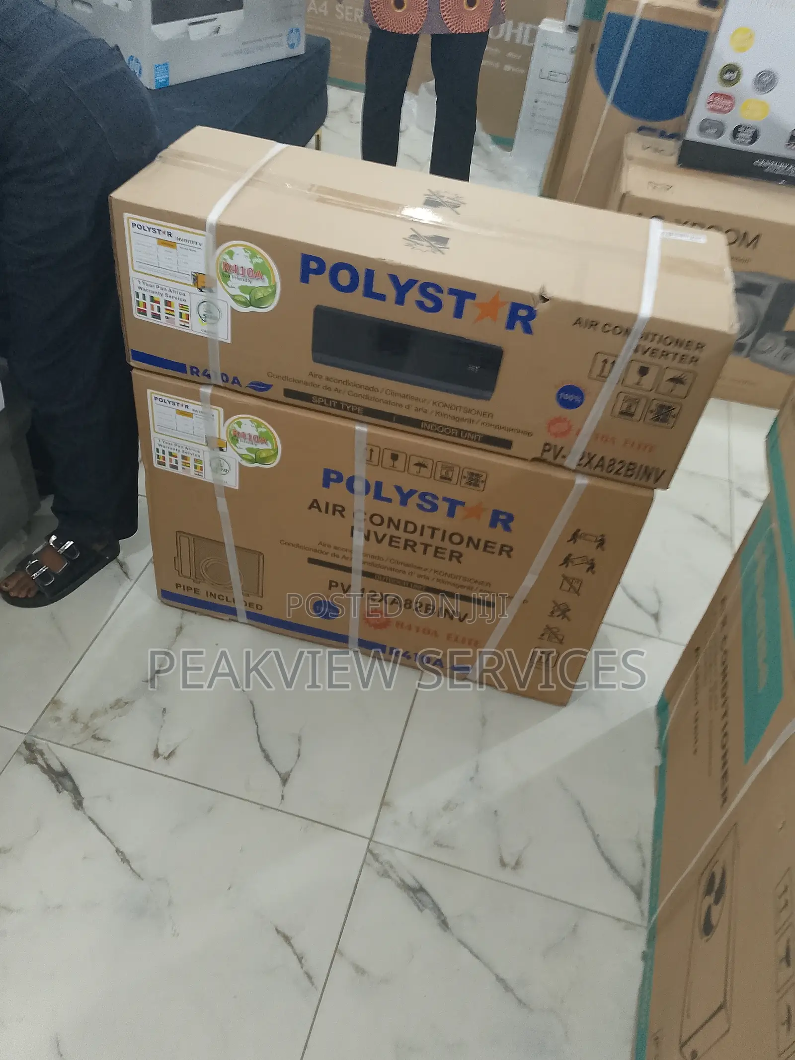 New Arrival - Polystar 1.5hp Inverter Black Split Ac
