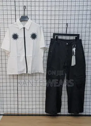 Notch Baggy Jean X Crop Zip Up Shirt