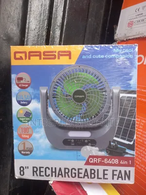 Qasa 8" Rechargeable Fan