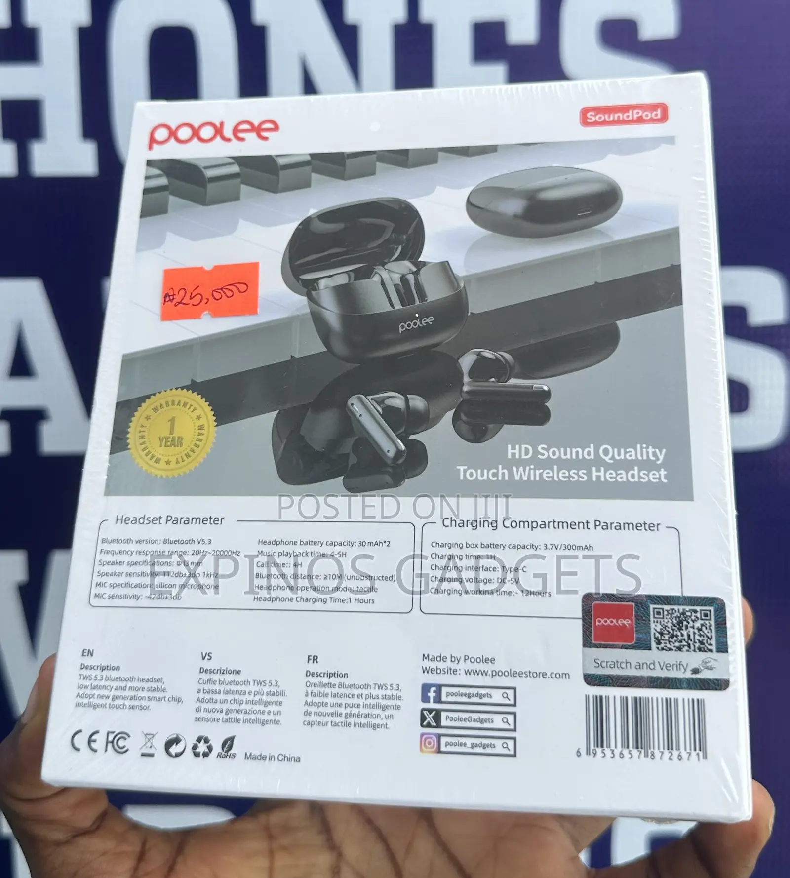 Poolee Soundpod Wireless Headphone