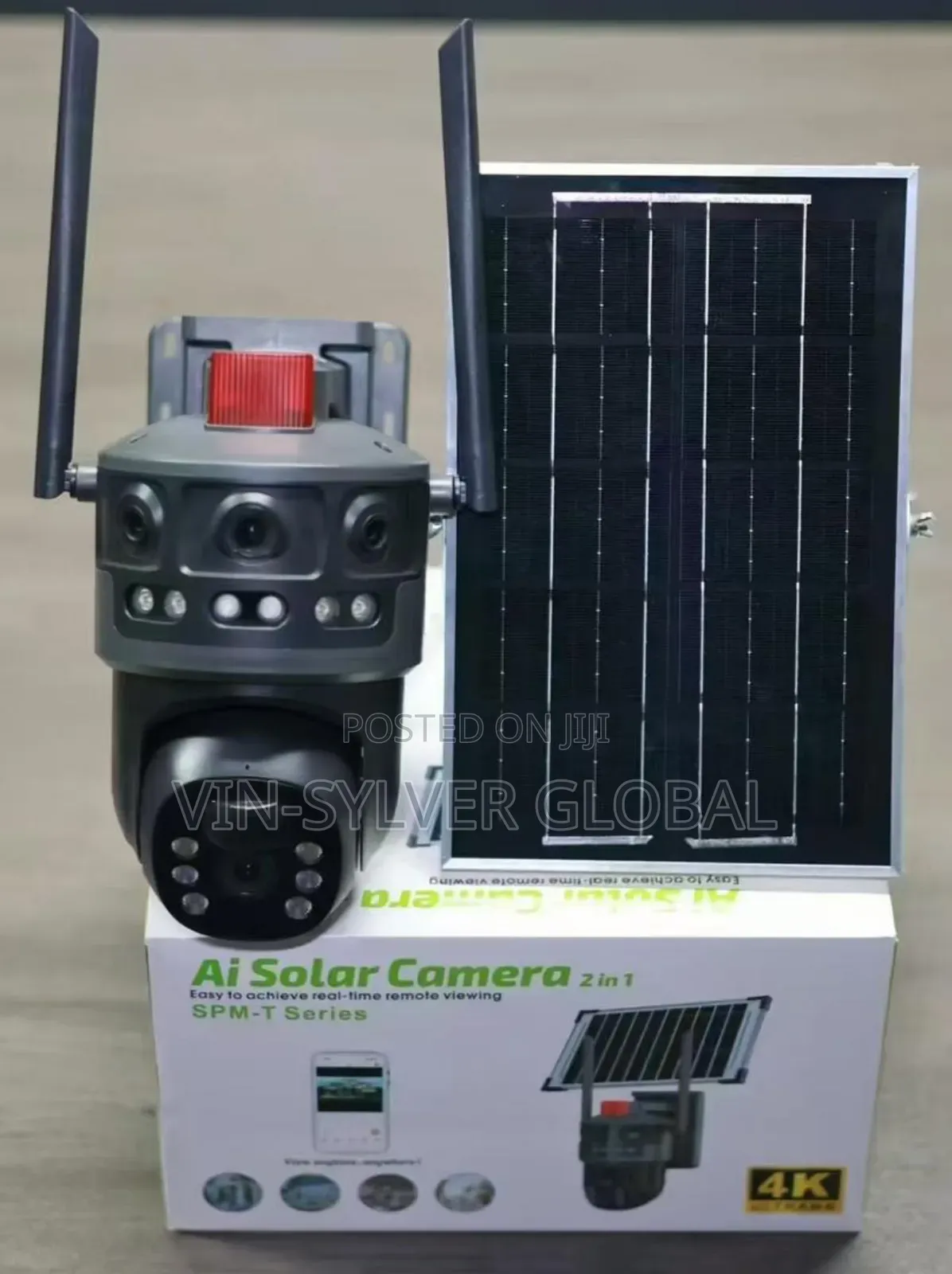 Tripple Eye Solar Powered CCTV Camera 4g Simcard