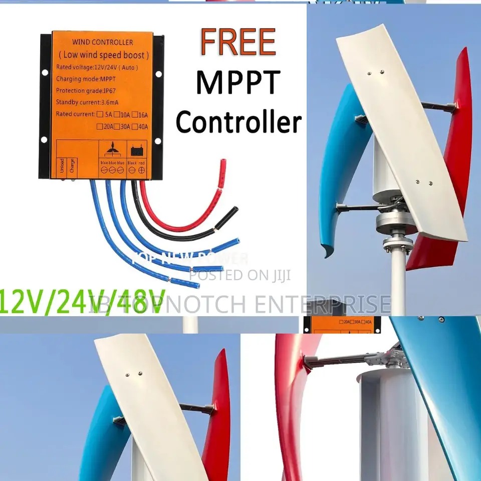 Power Solution: 5000w Vertical Wind Industrial Grade Turbine