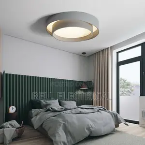 Home Decor Bedroom Gray Circle Lamp