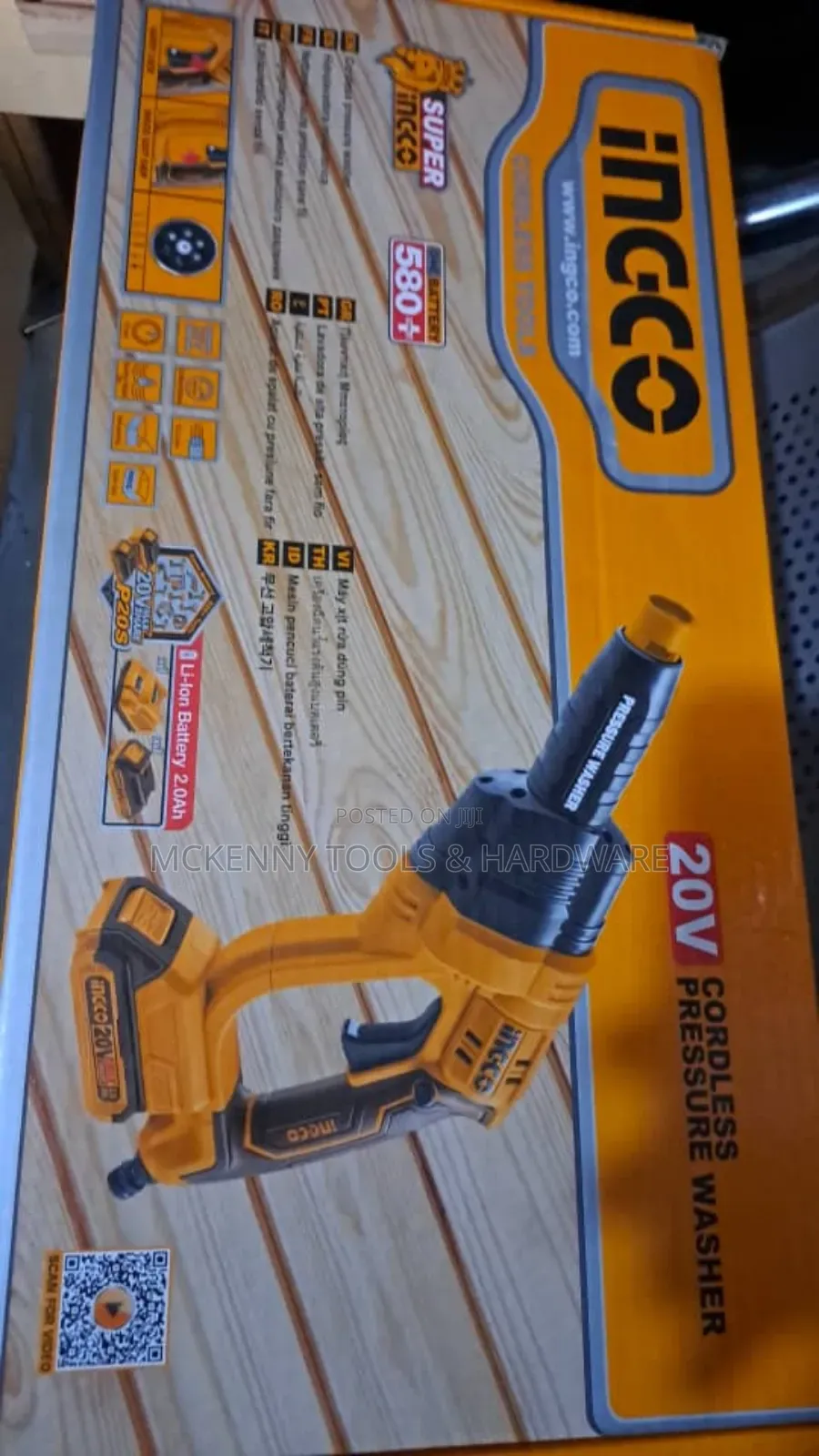 Ingco Wireless Cordless Pressure Washer 20v