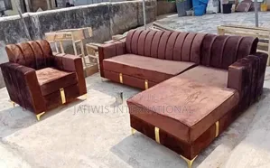Beautiful Brown Color L-Shape Chairs