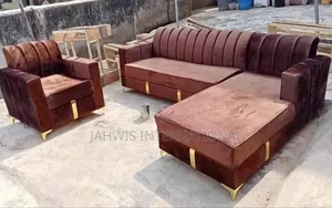 Beautiful Brown Color L-Shape Chairs