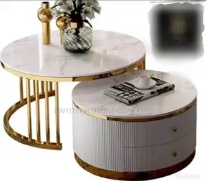 2 in 1 Luxury Marble Top Centre Table
