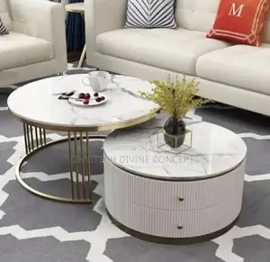 2 in 1 Luxury Marble Top Centre Table