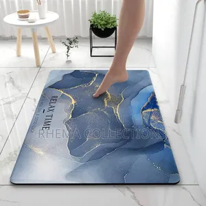 Marble Design Silicon Quick Drying/Water Absorbent Footmat