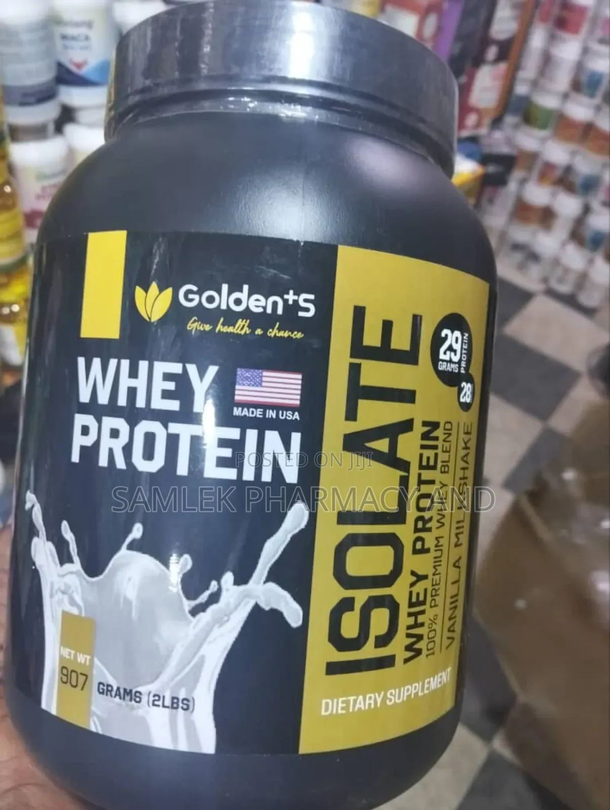 Golden Plus Whey Protein Isolate -(Vanilla, 2 Lb)
