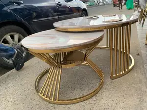 2in1 Luxury Marble Top Centre Table