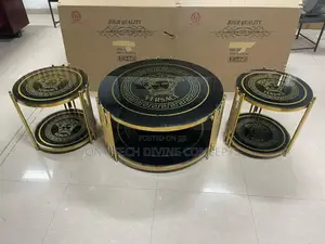 3 in 1 Nordic Marble Top Centre 2 Side Stool