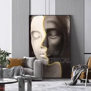Abstract Colorful Woman Nordic Canvas Painting