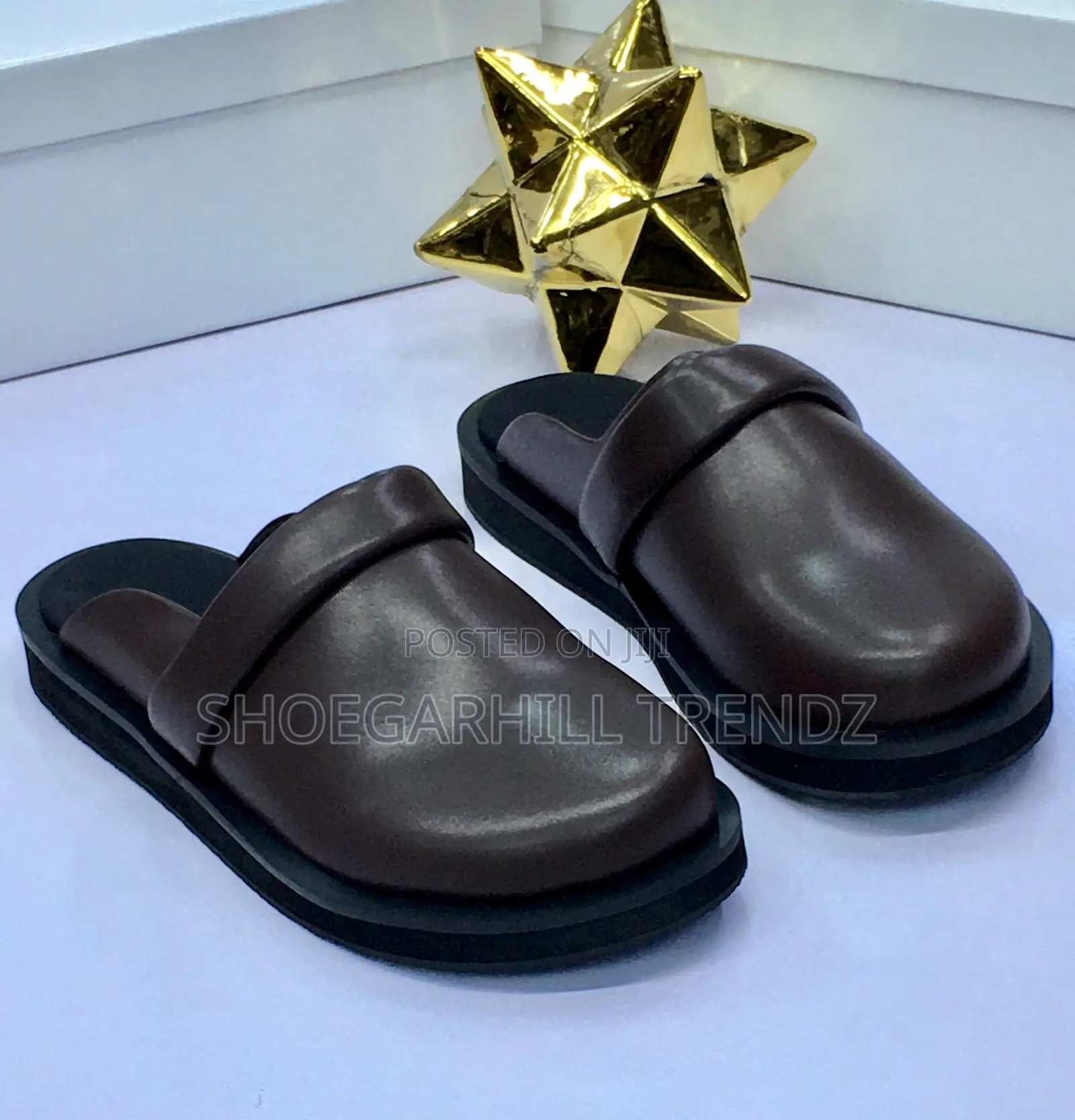 Quality Leather Mule Slippers