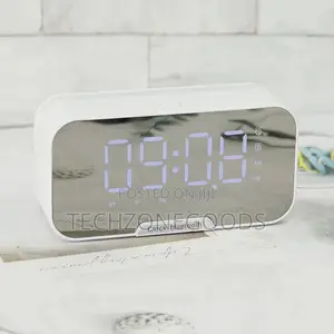 Bluetooth Speaker Alarm Clock With Retractable Holder