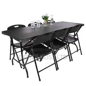 Foldable Plastic Table 6 Folding Chairs